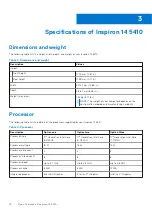 Preview for 10 page of Dell Inspiron 14 5410 Setup And Specifications