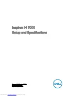 Preview for 1 page of Dell Inspiron 14 700 Setup And Specifications