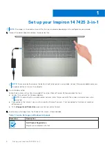 Preview for 4 page of Dell Inspiron 14 7425 2-in-1 Setup And Specifications