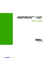 Dell Inspiron 1427 Setup Manual preview