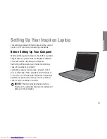 Предварительный просмотр 7 страницы Dell Inspiron 1427 Setup Manual