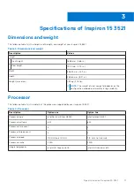 Preview for 11 page of Dell Inspiron 15 3521 Setup And Specifications