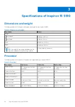 Preview for 10 page of Dell Inspiron 15 5510 Setup And Specifications