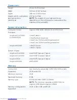 Preview for 2 page of Dell Inspiron 15 Specifications