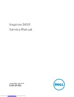 Preview for 1 page of Dell Inspiron 3650 Service Manual