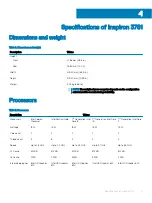 Preview for 11 page of Dell Inspiron 3781 Setup And Specifications