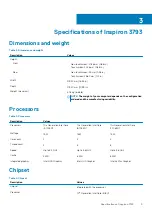 Preview for 9 page of Dell Inspiron 3793 Setup And Specifications