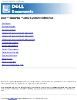 Dell Inspiron 3800 System Reference Manual preview