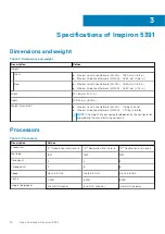 Preview for 10 page of Dell Inspiron 5391 Setup And Specifications