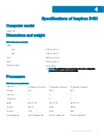 Preview for 13 page of Dell Inspiron 5481 Setup And Speci?Cations