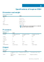 Предварительный просмотр 9 страницы Dell Inspiron 5594 Setup And Specifications