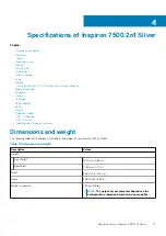 Preview for 13 page of Dell Inspiron 7500 2n1 Silver Setup And Specifications