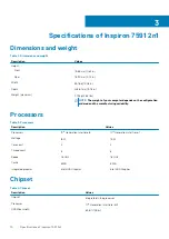 Preview for 10 page of Dell Inspiron 7591 2n1 Setup And Specifications