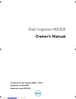 Preview for 1 page of Dell Inspiron M531R Owner'S Manual