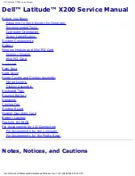 Предварительный просмотр 1 страницы Dell Inspiron X200 Service Manual