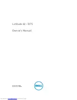 Preview for 1 page of Dell Latitude 12-7275 Owner'S Manual