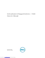 Preview for 1 page of Dell Latitude 12 Rugged Extreme - 7204 Owner'S Manual