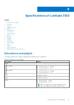 Preview for 17 page of Dell Latitude 3120 Setup And Specifications Manual