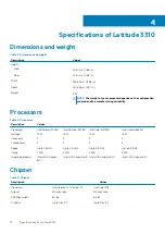 Preview for 12 page of Dell Latitude 3310 Setup And Specifications