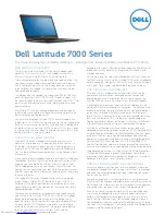 Dell Latitude 7000 Series Specifications preview