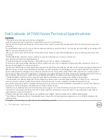 Preview for 18 page of Dell Latitude 7000 Series Technical Manualbook