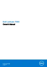 Предварительный просмотр 1 страницы Dell Latitude 7380 Owner'S Manual