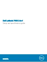 Dell Latitude 7400 2-in-1 Setup And Specifications Manual preview