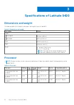 Preview for 14 page of Dell Latitude 9420 Setup And Specifications