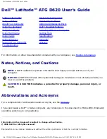 Dell Latitude ATG D620 User Manual preview
