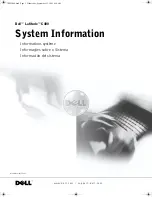 Preview for 1 page of Dell Latitude C400 System Information Manual