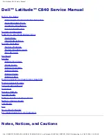 Предварительный просмотр 2 страницы Dell Latitude C840 Service Manual