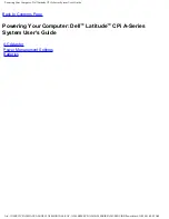 Preview for 11 page of Dell Latitude CPi A series User Manual