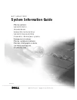 Предварительный просмотр 1 страницы Dell Latitude D800 System Information Manual