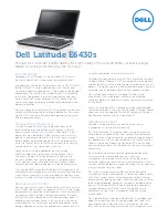 Dell Latitude E6430s Specifications preview