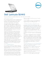 Dell Latitude E6440 Specifications preview