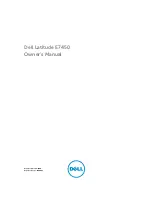 Dell Latitude E7450 Owner'S Manual preview