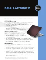 Dell Latitude Latitude Z Specifications preview