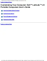 Предварительный просмотр 20 страницы Dell Latitude LS Series User Manual