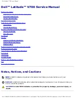 Preview for 2 page of Dell Latitude V700 Service Manual