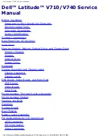 Предварительный просмотр 1 страницы Dell Latitude V710 Service Manual
