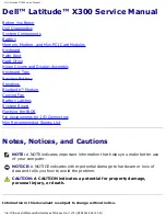 Preview for 1 page of Dell Latitude X300 Service Manual
