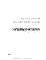 Dell M4400 - Precision Mobile Workstation Quick Reference Manual preview