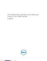 Preview for 1 page of Dell Networking Z9500 Command Reference Manual