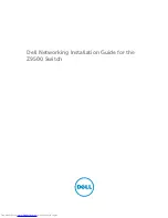 Preview for 1 page of Dell Networking Z9500 Installation Manual