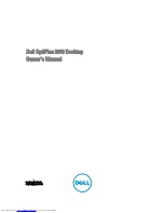 Предварительный просмотр 1 страницы Dell OPTIPLEX 3010 Desktop Owner'S Manual