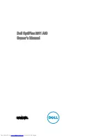 Preview for 1 page of Dell OptiPlex 3011 AIO Owner'S Manual