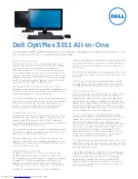 Preview for 1 page of Dell OptiPlex 3011 AIO Specifications