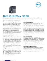 Preview for 1 page of Dell OptiPlex 3020 Specifications