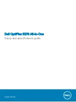 Preview for 1 page of Dell OptiPlex 5270 All-in-One Setup And Speci?Cations Manual