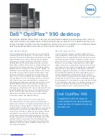 Preview for 1 page of Dell OptiPlex 990 Desktop Specifications